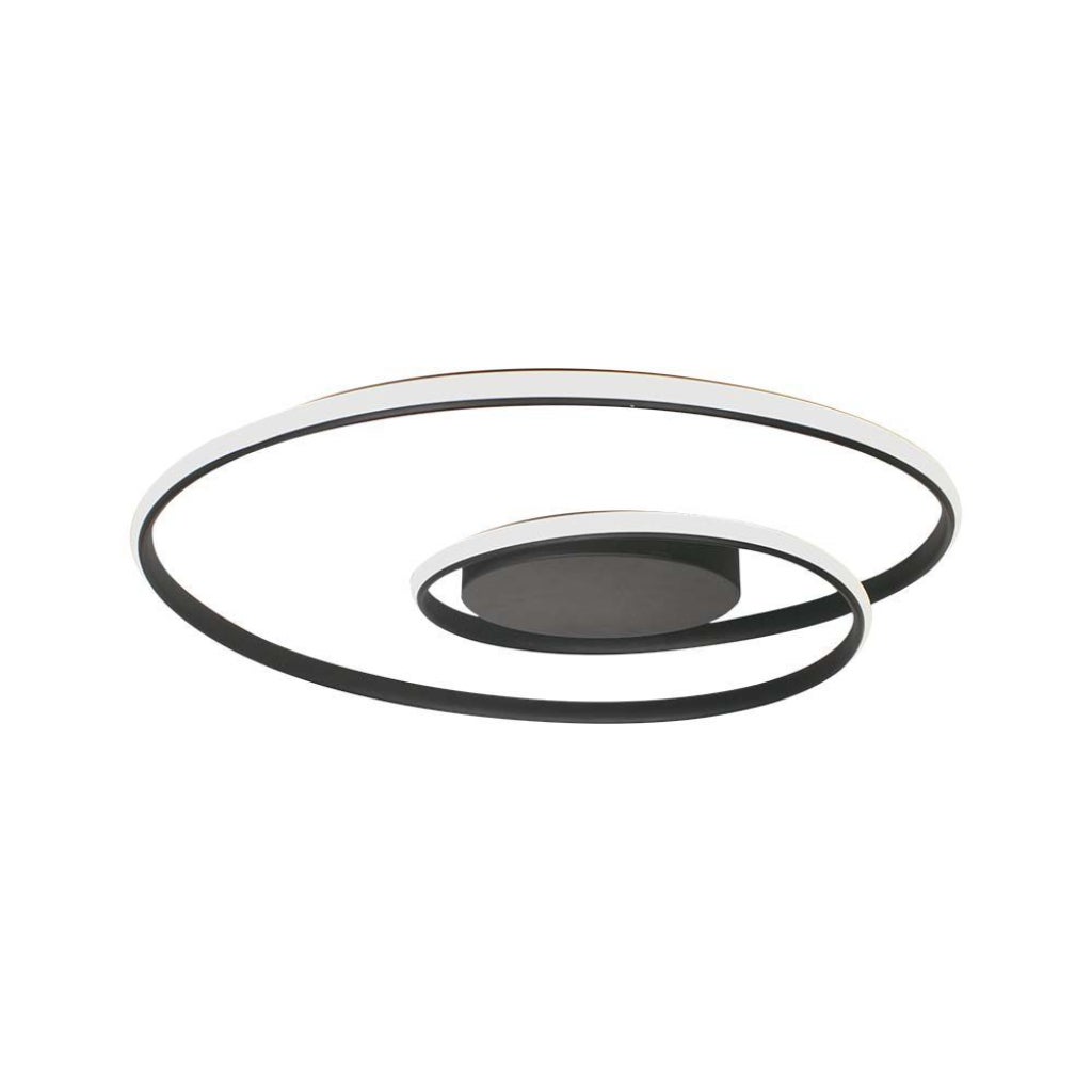 Lampa sufitowa LED 48 W z ściemnialnym triakiem, montaż powierzchniowy, czarna obudowa, 62*62*10 cm, 4000 K