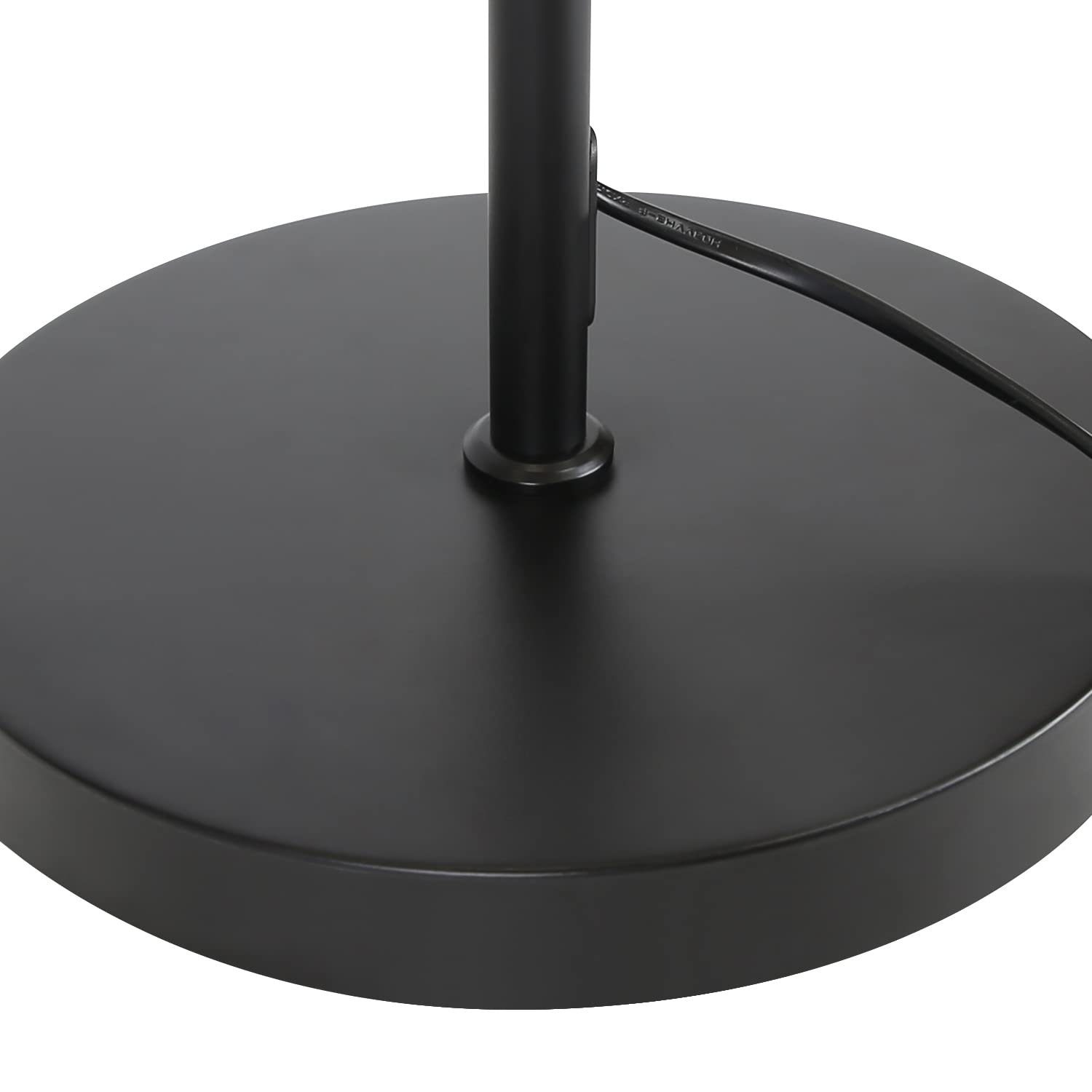 ZMH Candeeiro de pé para sala design tecido moderno lâmpada de leitura E27 com interruptor de pé - 4