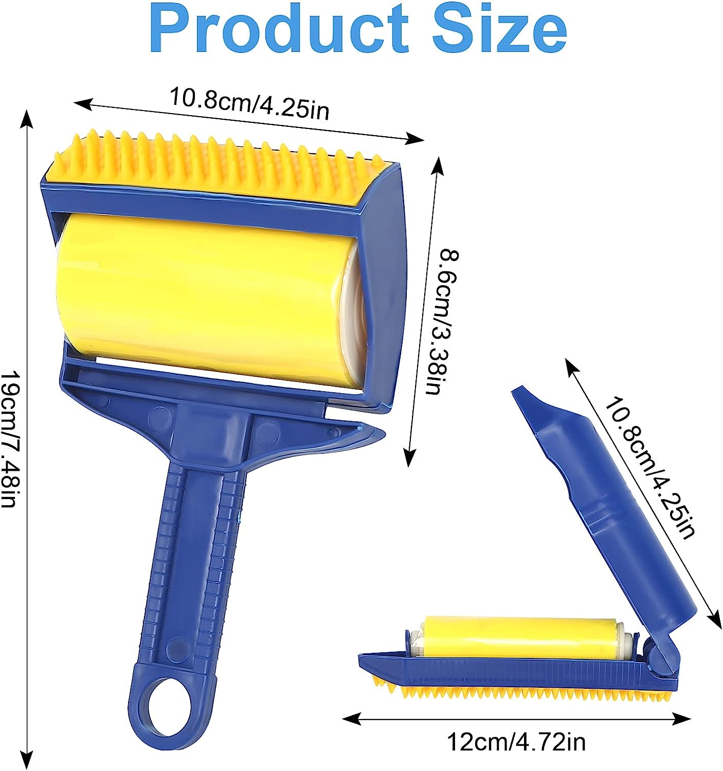 Rouleau anti-peluches réutilisable en silicone avec brosse pliante pour poils d'animaux,meilleur rouleau réutilisable pour poils d'animaux - 2