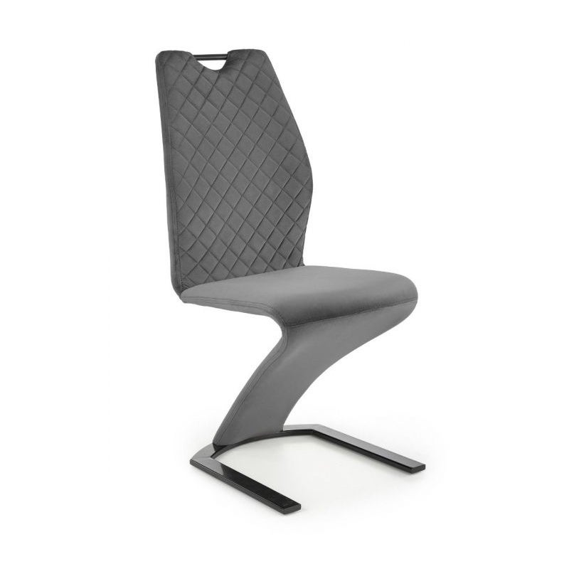 Krzesło tapicerowane K442 VELVET szare