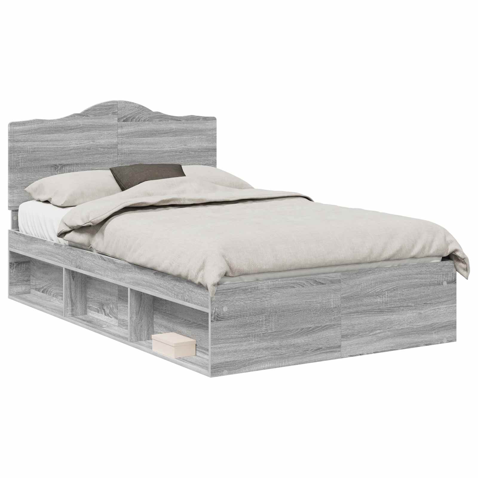 Cadre de lit Gris 120 x 200 cm Pin massif - 2