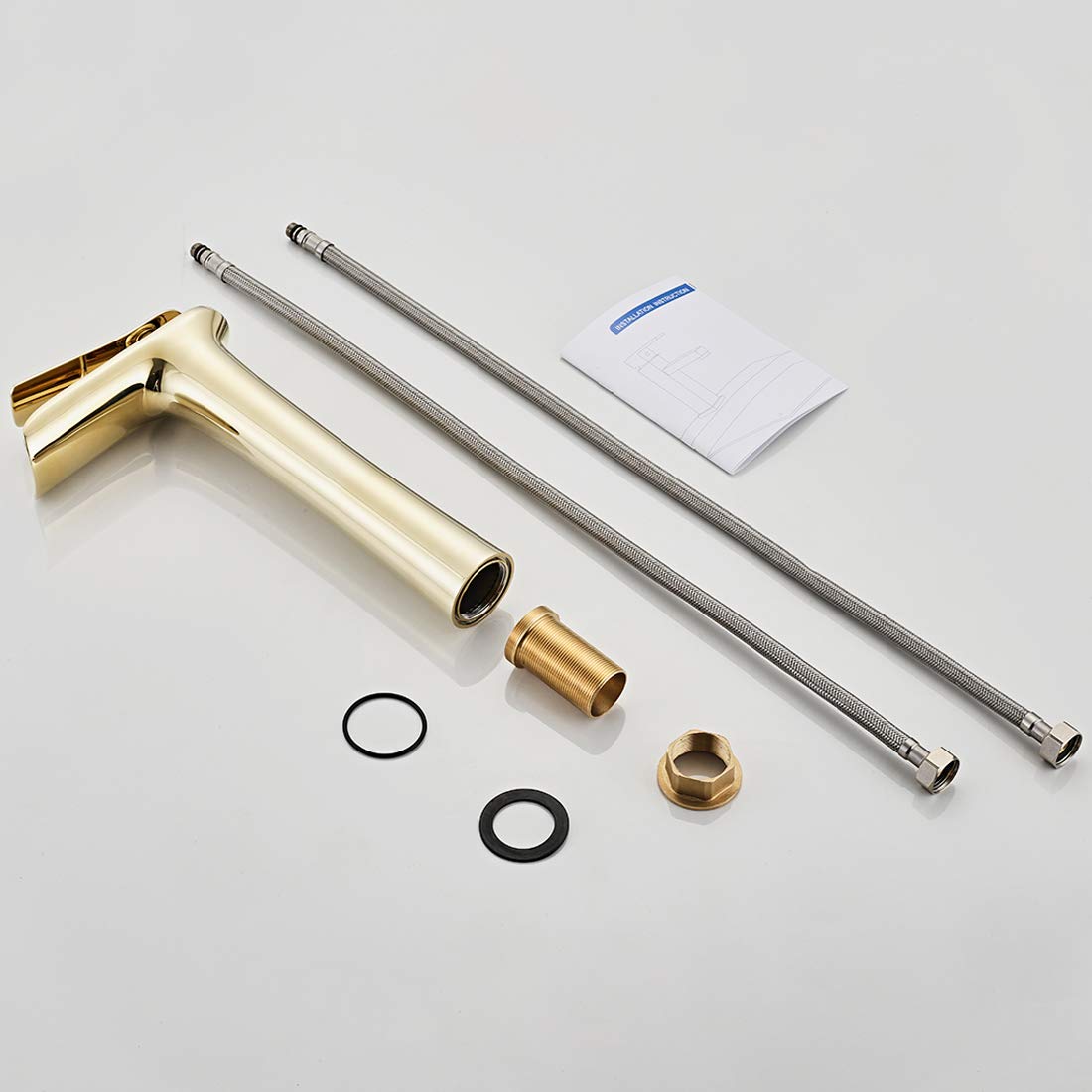 Robinet Salle Bain Cascade Robinet Lavabo Mitigeur Cascade Tobinet Haut Salle Bain Cascade Bassin Tobinet Salle de Bain Doré Robinet Lavabo Doré - 7