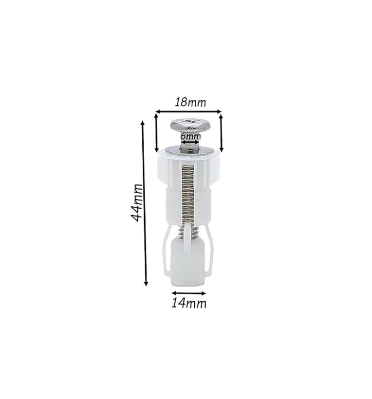 Vis d'expansion pour Couvercle de Toilette,4 PCS Universelles Vis et Boulons pour Sièges de Toilette Fixation Abattant WC Raccords Siège Toilette - 2