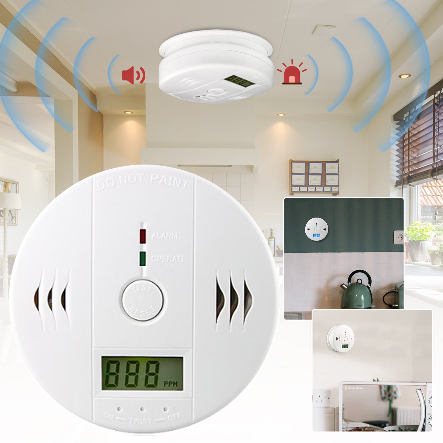 6x rilevatori di CO con sensore integrato: protegge dall'avvelenamento - 8