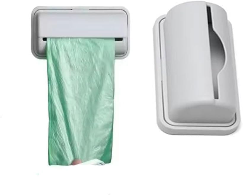 Set Di 2 Porta Sacchetti Spazzatura Adesivi - Organizzatore Salvaspazio Da Cucina In Nylon A Rete, Per Ante E Pareti