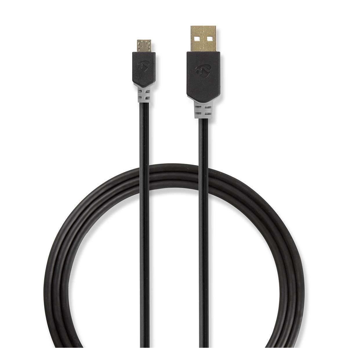 Cavo USB To Micro USB 1,5m Intrecciato - Connettori Placcati Oro, Ricarica E Trasferimento Dati, Bianco - 2
