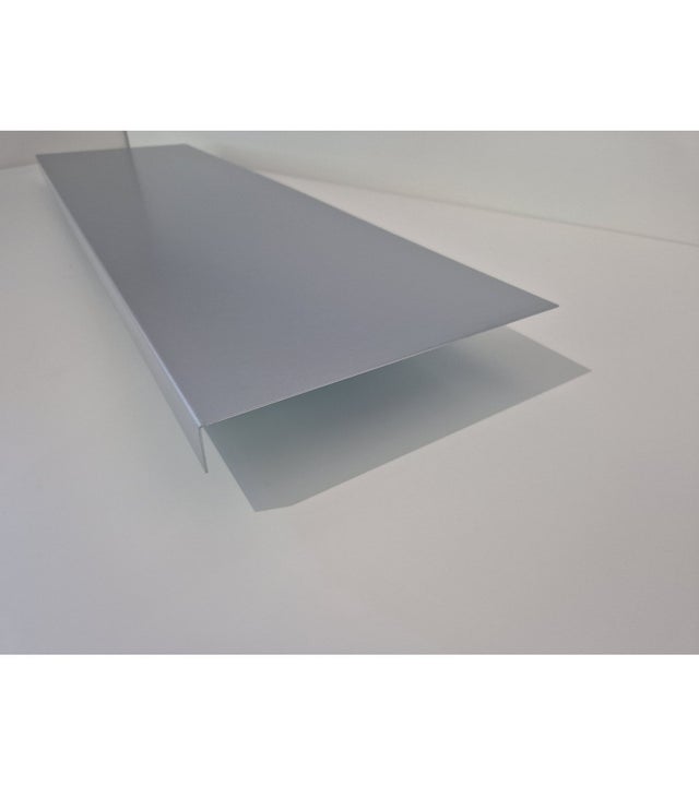 Bande de rive Gris, RAL 9006, épaisseur 1 mm, 1 pli retour 2cm , Largeur 20 cm , Longueur 140 cm