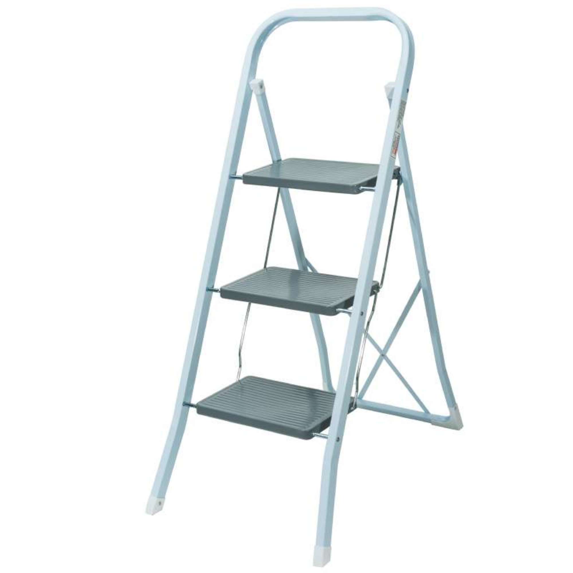 Escabeau pliable WERKA PRO 3 marches avec main courante métal peint - 5