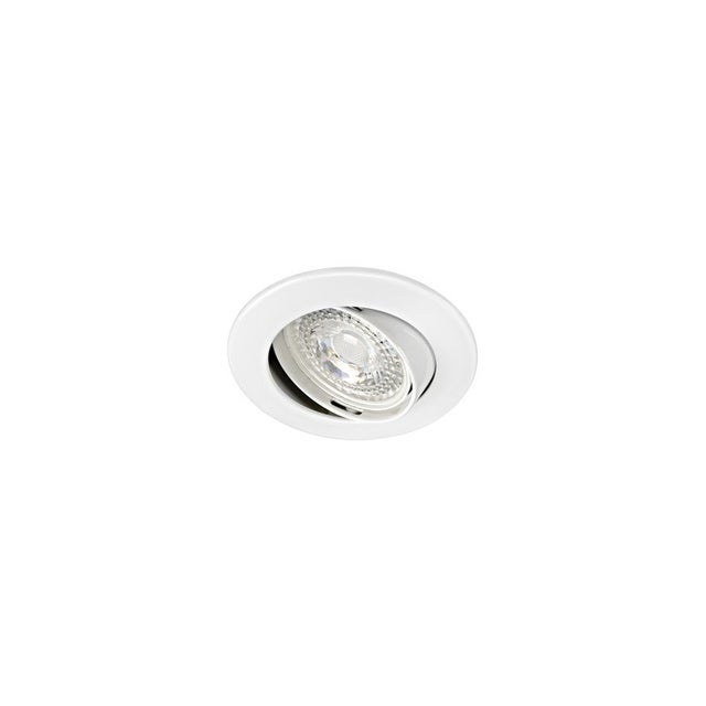 Kit Spot encastré Lunar LED STEP DIM orientable - 4,5W - 4000K - 390lm - Rond - Dimmable - Avec ampoule - Blanc
