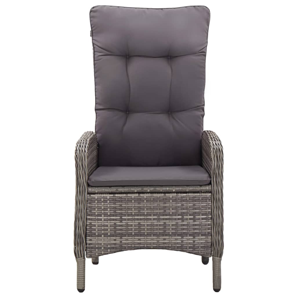 Mobili da giardino bistrot 5 pezzi resina intrecciata grigia 02_0014549 - 3