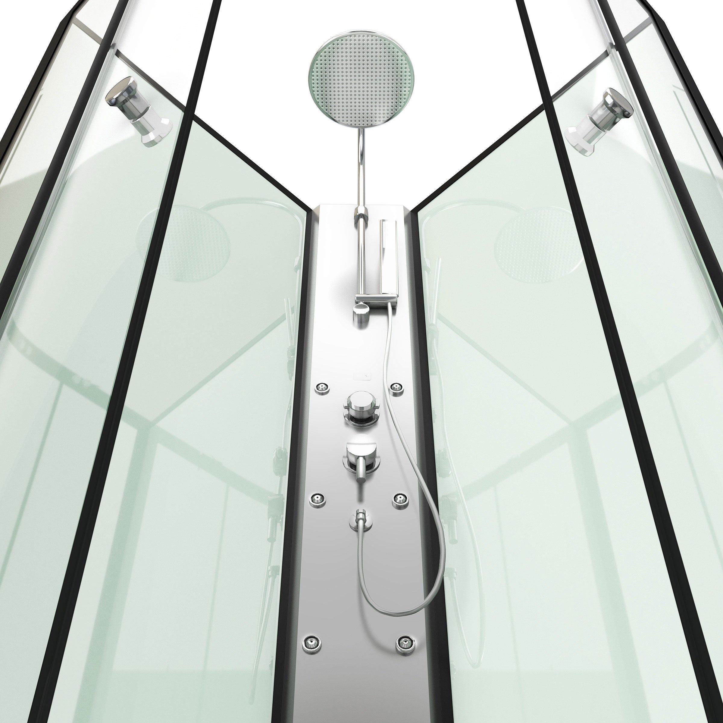 Cabine de douche 85x85x225cm 1/4 de cercle - ZEENY - 2