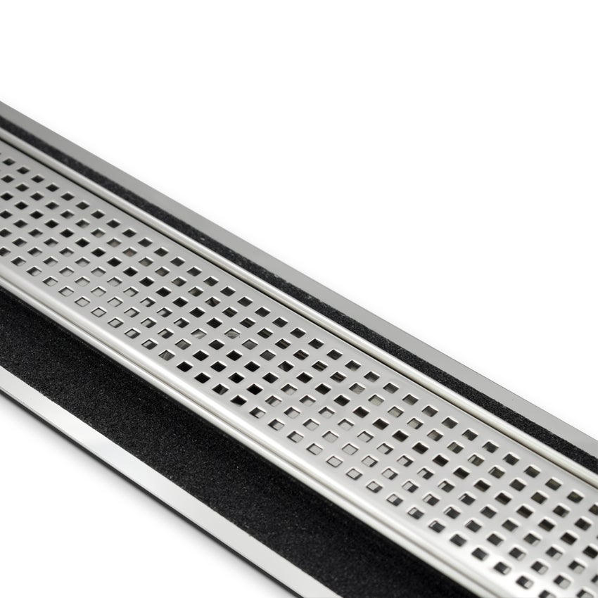 Cuadrado de lujo 1 rectangular 785 mm canal completo de acero inoxidable inox con grabado caudal 55 l/min