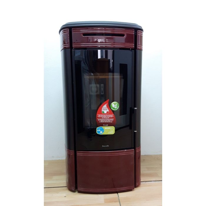 Piec na pellet Ravelli mod. Hrv 140 Globe Bordeaux