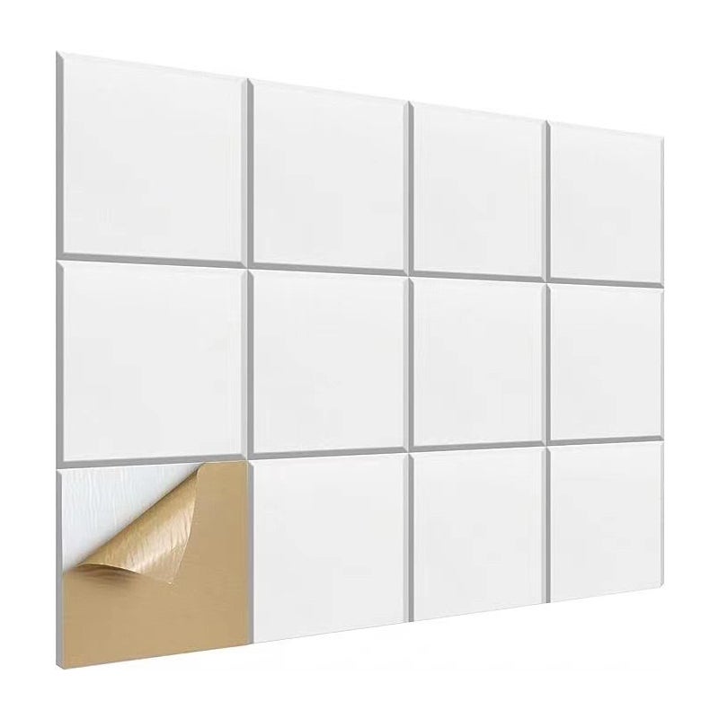 Samoprzylepne panele akustyczne opakowanie sztuk Poliestrowa wyściółka dźwiękochłonna cm Dźwiękochłonne panele ścienne o wysokiej gęstości białe