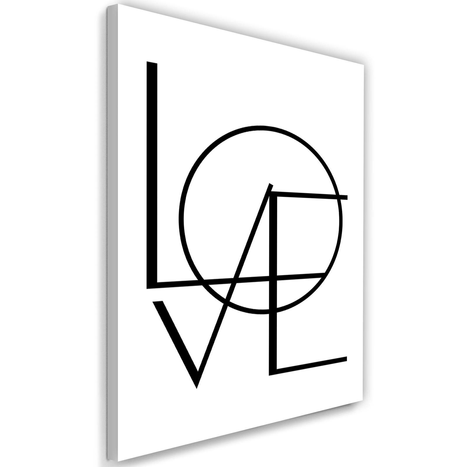 Obraz na płótnie, Love na białym tle 80x120