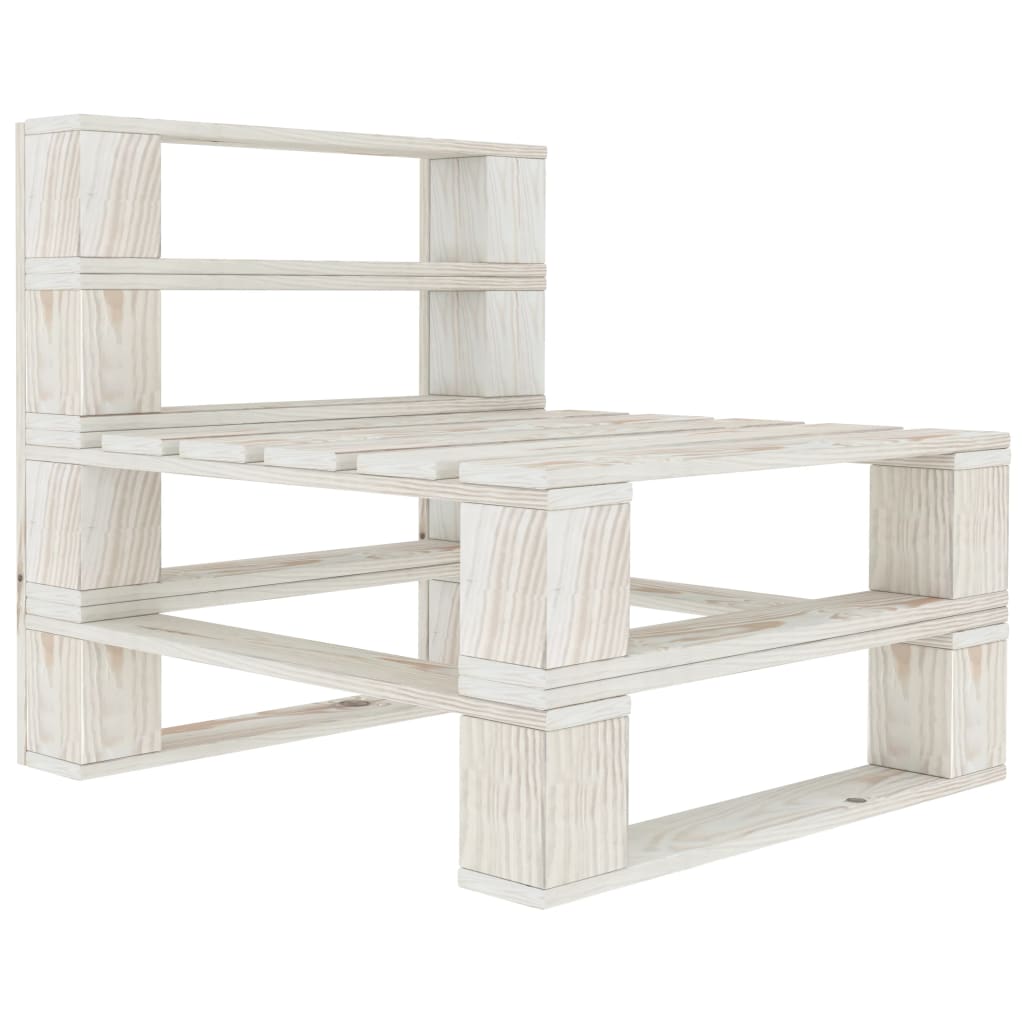 Divano centrale da giardino in pallet in legno 60 x 67,5 x 60,8 cm