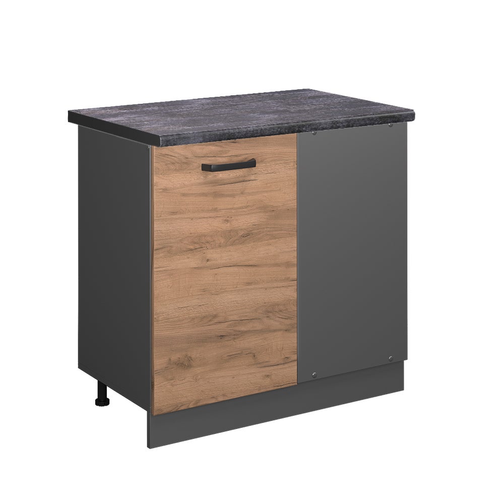 Vicco Szafka narożna R-Line, Złoty dąb energetyczny, 86 cm , BP Antracyt