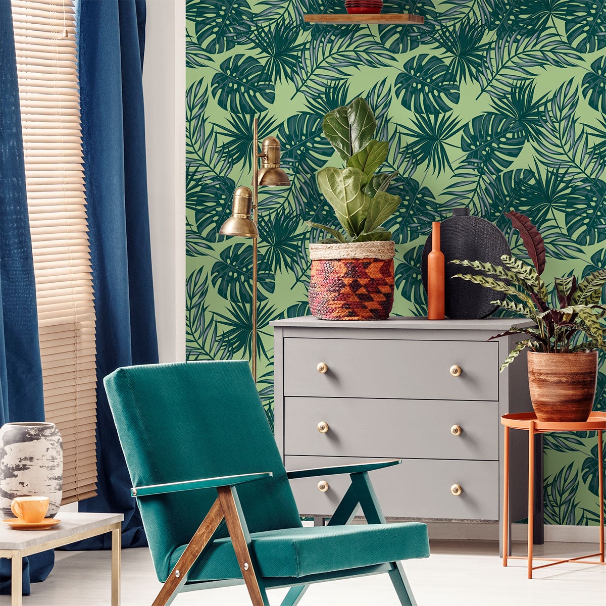 Adesivo carta da parati tropicale Huancayo - Sticker adesivo - adesivi murali - 50x50cm - 3