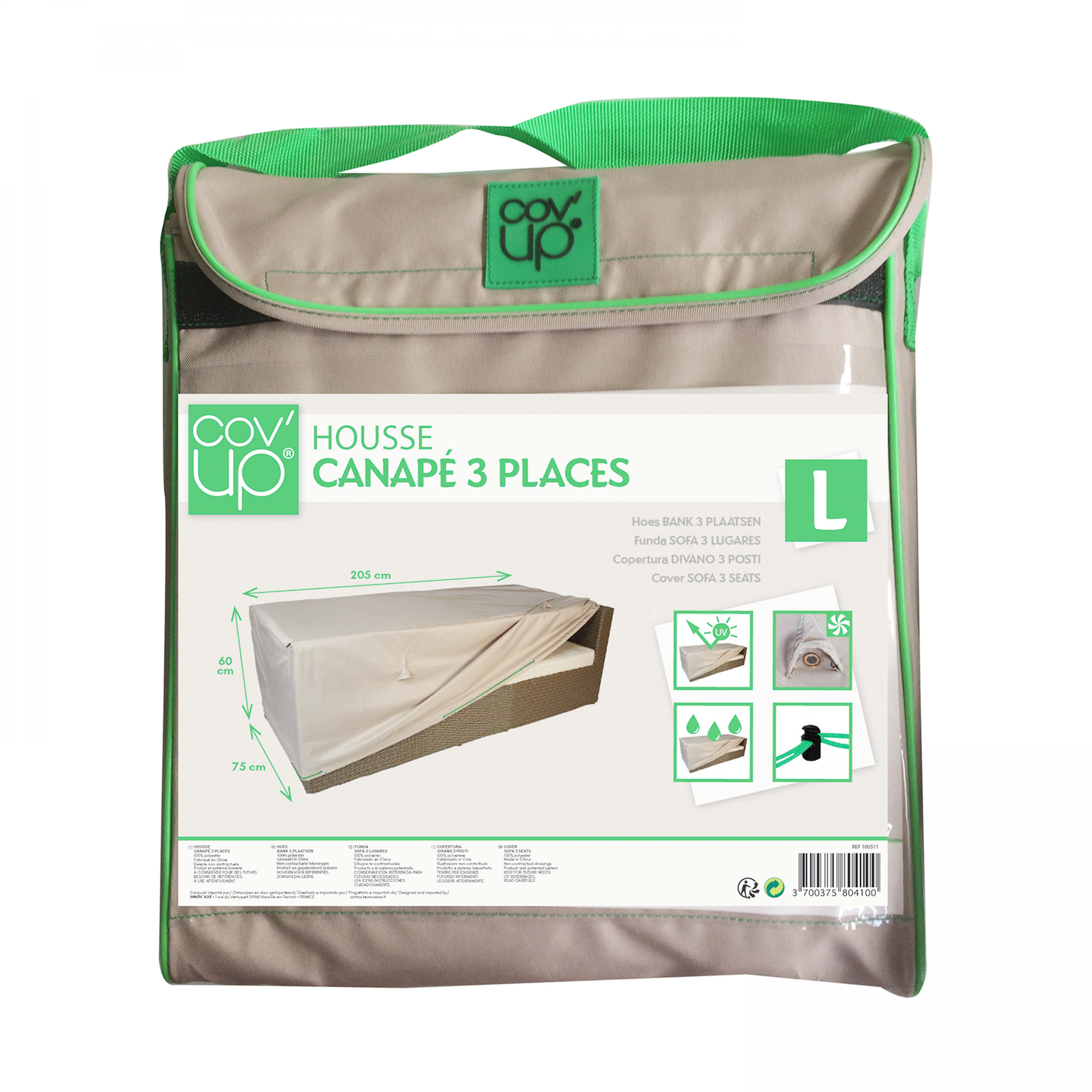 Housse de protection pour canapé 3 places - 2