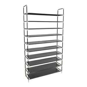 Etagère chaussures modulables - 10 niveaux - 100x30x175 cm - jusqu'à 50 paires de chaussures - meuble à chaussures