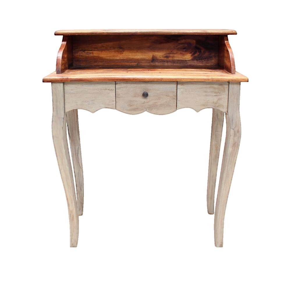Biurko vidaXL z litego drewna mahoniowego 80x40x92 cm Styl vintage