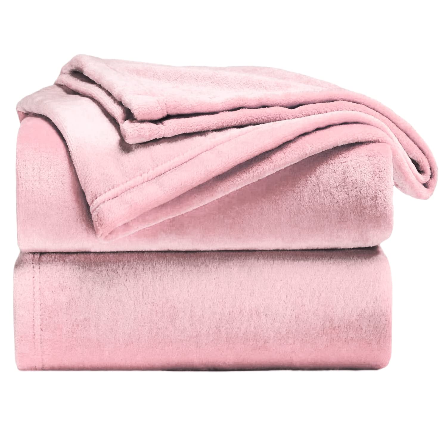 Tienda eurasia - manta de terciopelo para sofá, 100% microfibra poliéster, rosa, 220x240 cm