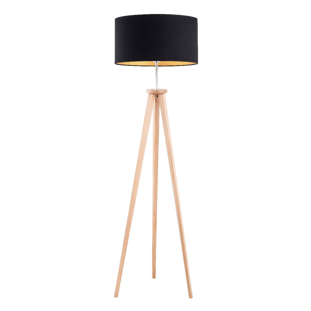 Lampa podłogowa stojąca Goldi brązowo-czarna 1xE27x15W wym: 150 x 45 x 45 cm metal Alfa