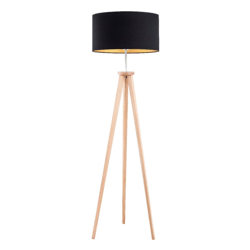 Lampa podłogowa stojąca Goldi brązowo-czarna 1xE27x15W wym: 150 x 45 x 45 cm metal Alfa