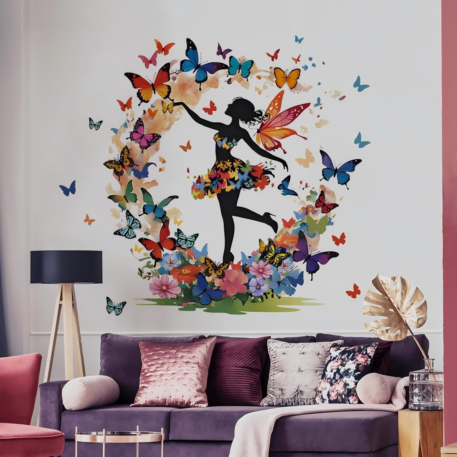 Stickers muraux papillons pour filles, décoration murale féerique et ...