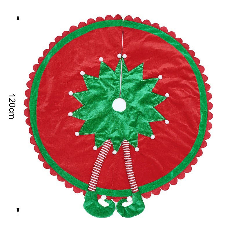 Gonna Per Albero Di Natale In Velluto Nero Con Paillettes, 116 Cm, Copripiede Elegante Spessa Con Chiusura A Strappo, Decorazione Natalizia
