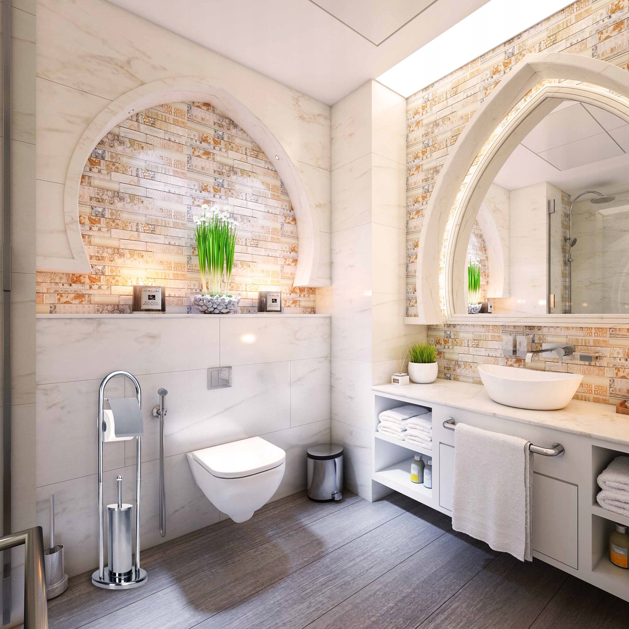 STOJAK NA PAPIER TOALETOWY + SZCZOTKA DO WC ZESTAW STABILNY STYLOWY SOLIDNY - 9