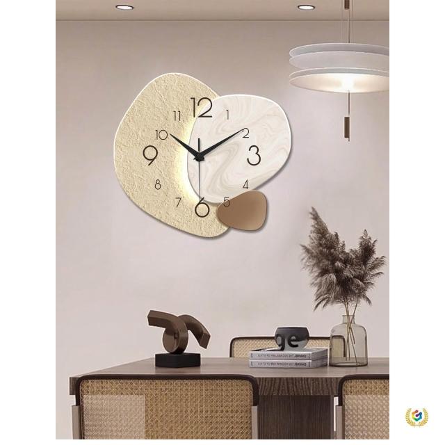 Horloge murale silencieuse et minimaliste moderne ZAEWRY - Mouvement à quartz, boîtier en bois, idéale pour la chambre, le salon ou le bureau, 40 cm - 3