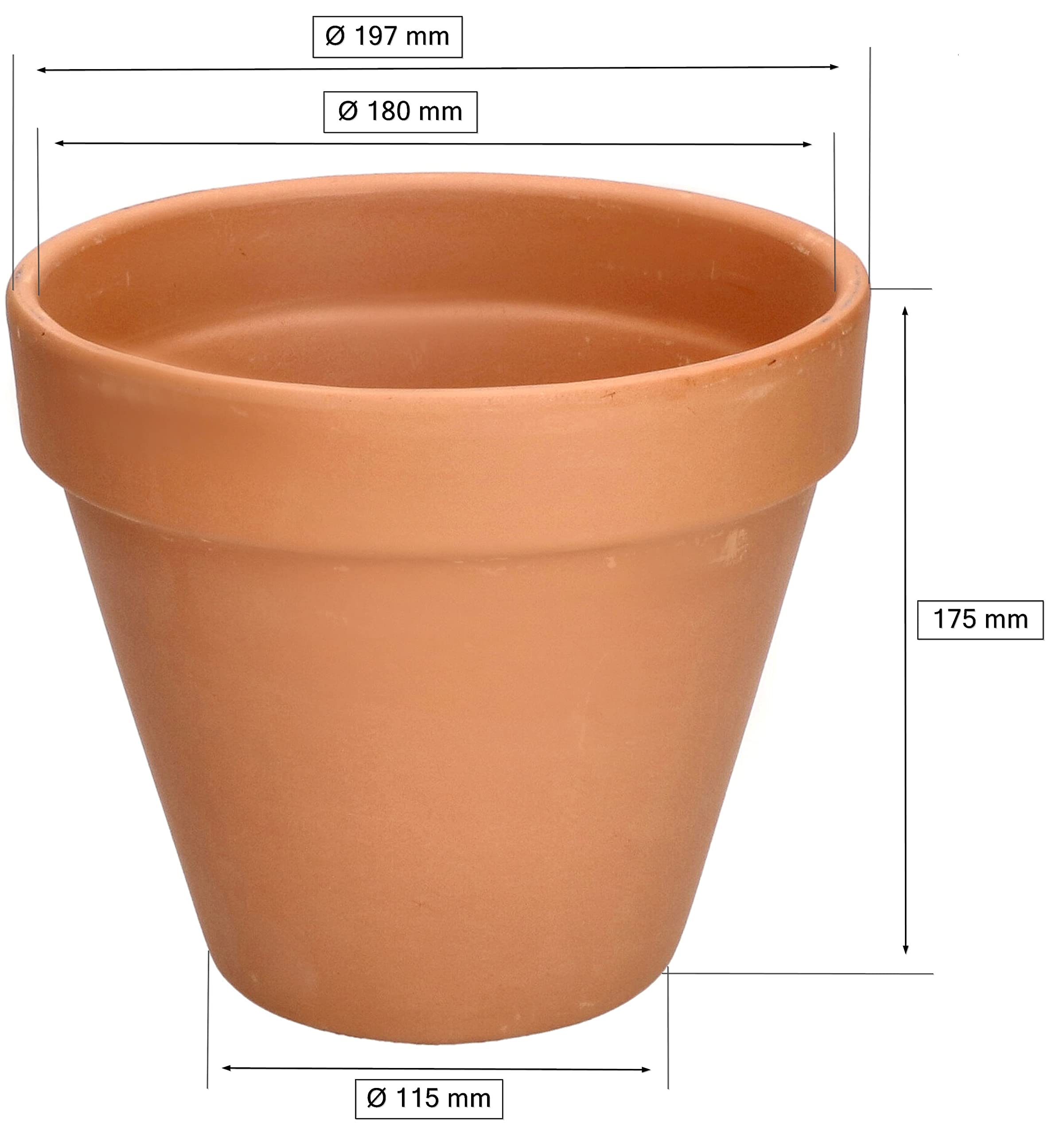 2 szt doniczka gliniana fi 19 donica ceramiczna terakota na kwiaty rośliny - KOTARBAU - 2