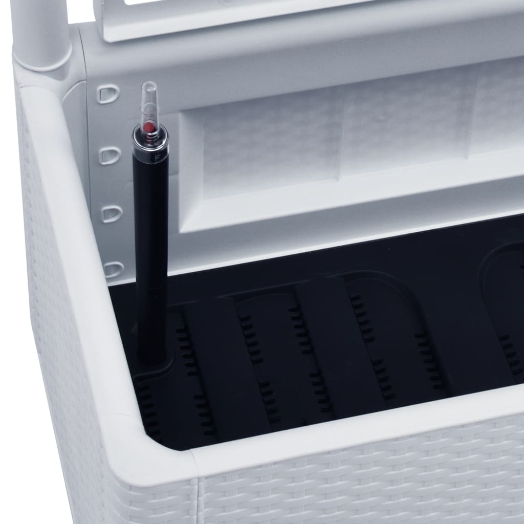 Maison Exclusive - Letto Rialzato da Giardino con Graticcio e Irrigazione Bianco - 6