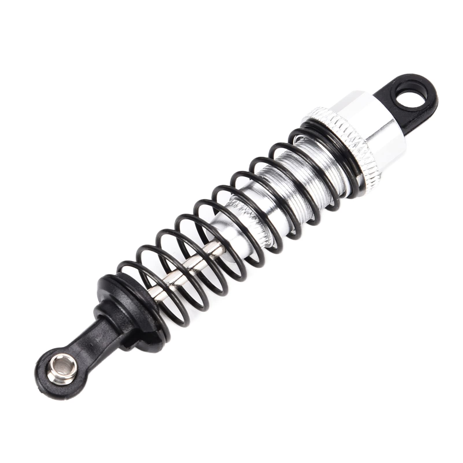 Ammortizzatore per auto RC 2 pezzi 1/16 anteriore posteriore 73 mm lunghezza modello in lega di alluminio ammortizzatore per camion (argento) - 5
