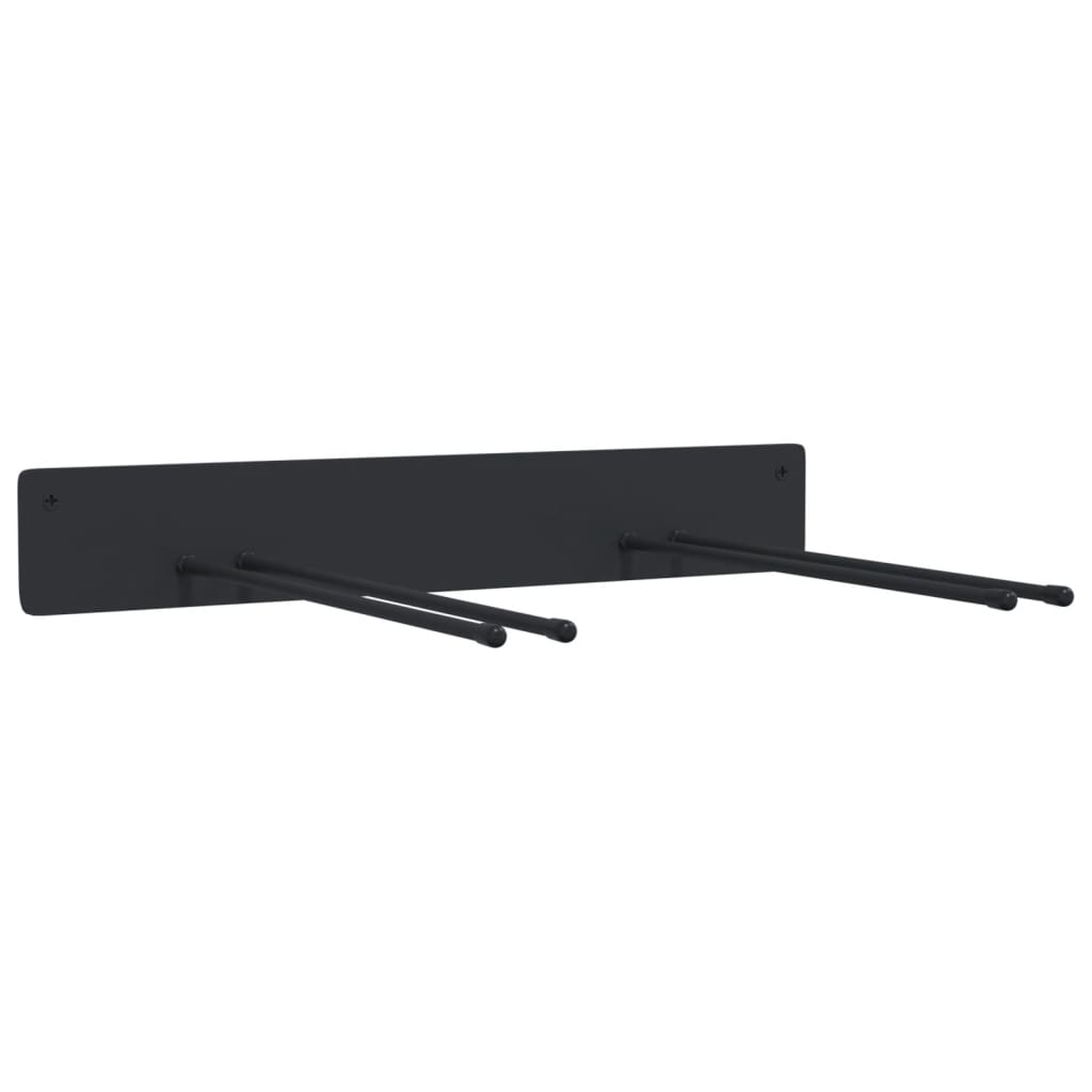 Suportes de parede p/ ferramentas de jardim 8 pcs aço preto vidaXL - 6