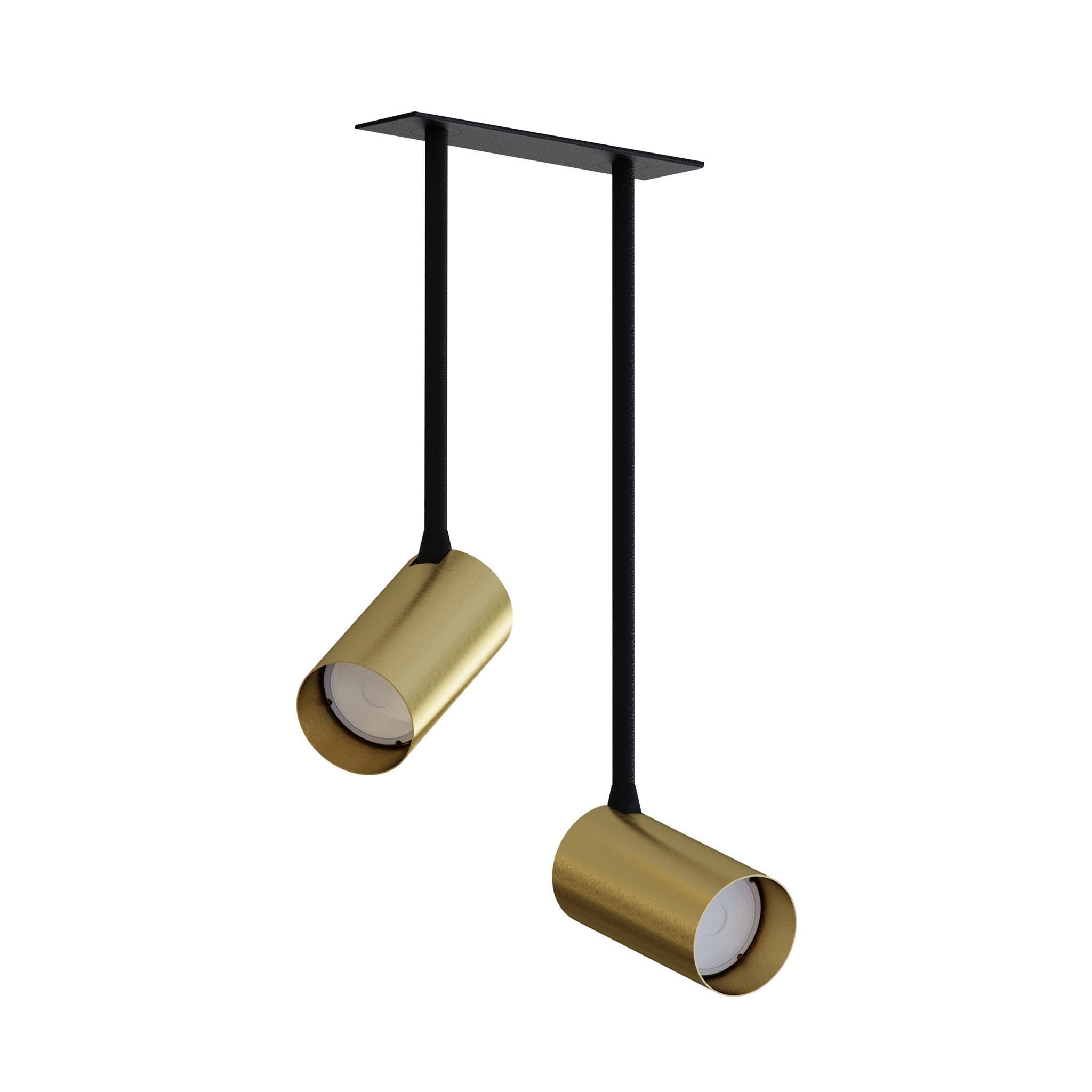 Lampa sufitowa wisząca Mono czarna-mosiądz 2xGU10x10W wym: 39 x 5,5 x 12,5 cm metal Nowodvorski Lighting