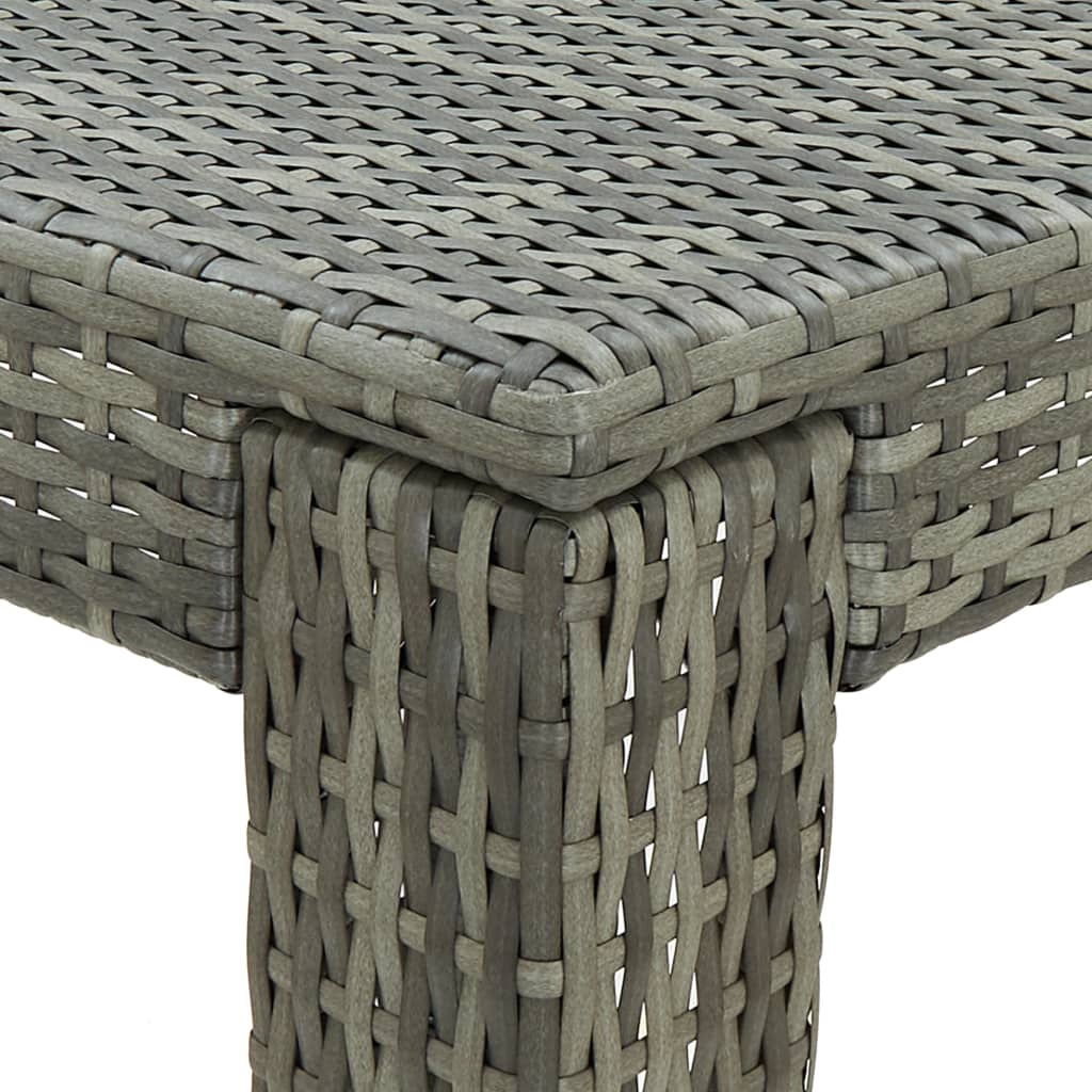 Maison Exclusive - Tavolo da Bar da Giardino Grigio 60,5x60,5x110,5 cm Polyrattan - 4