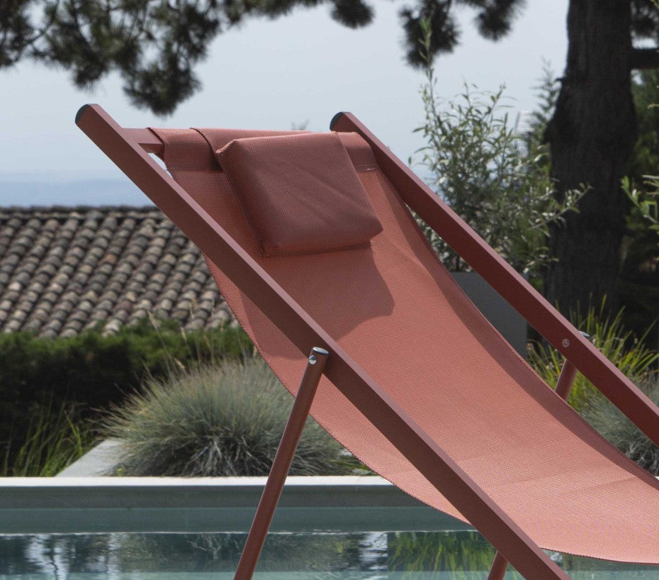 Lot de 6 chiliennes en acier - terracotta - PAROS - 2