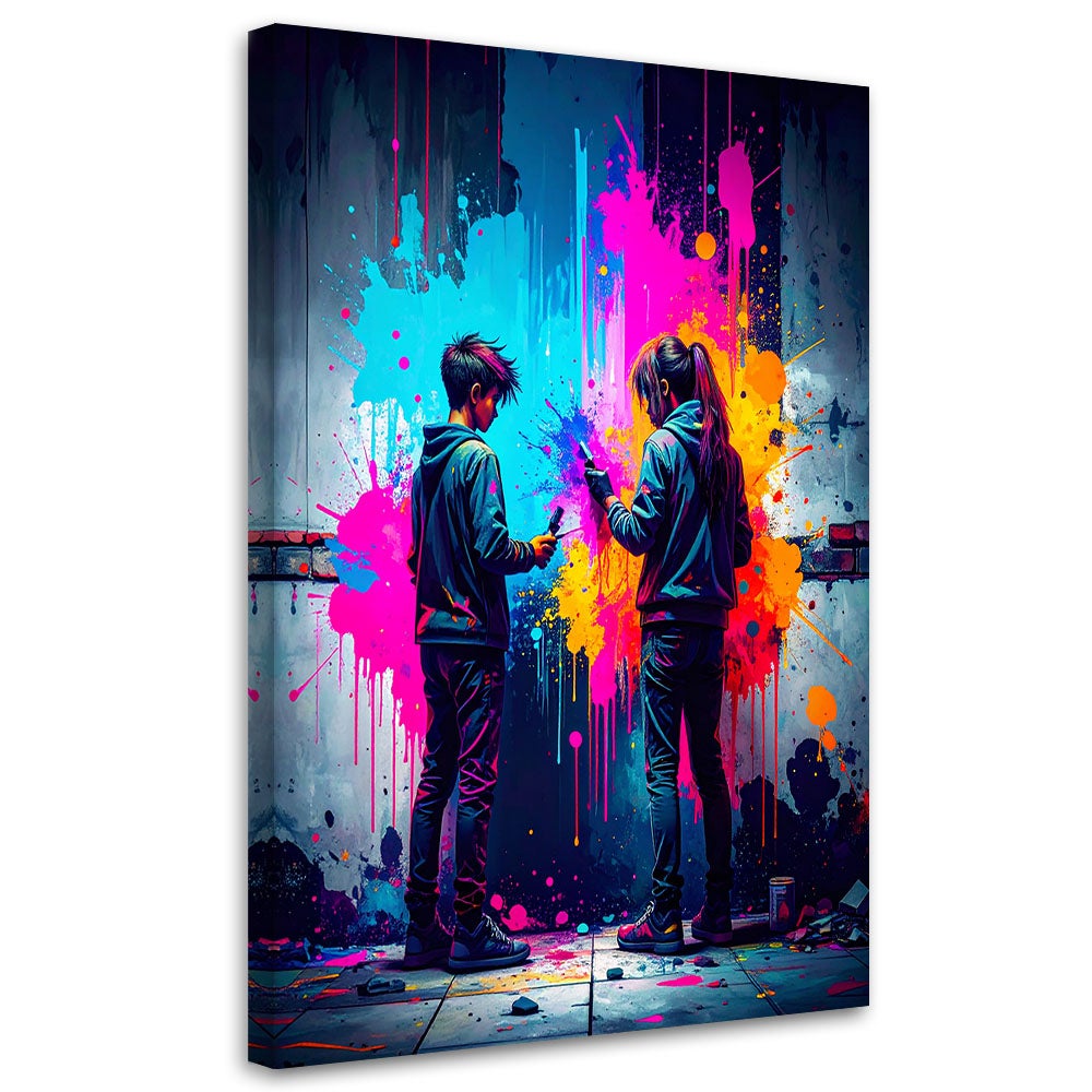 Obraz młodzieżowy styl, Banksy Graffiti Street Art Abstrakcja 40x60