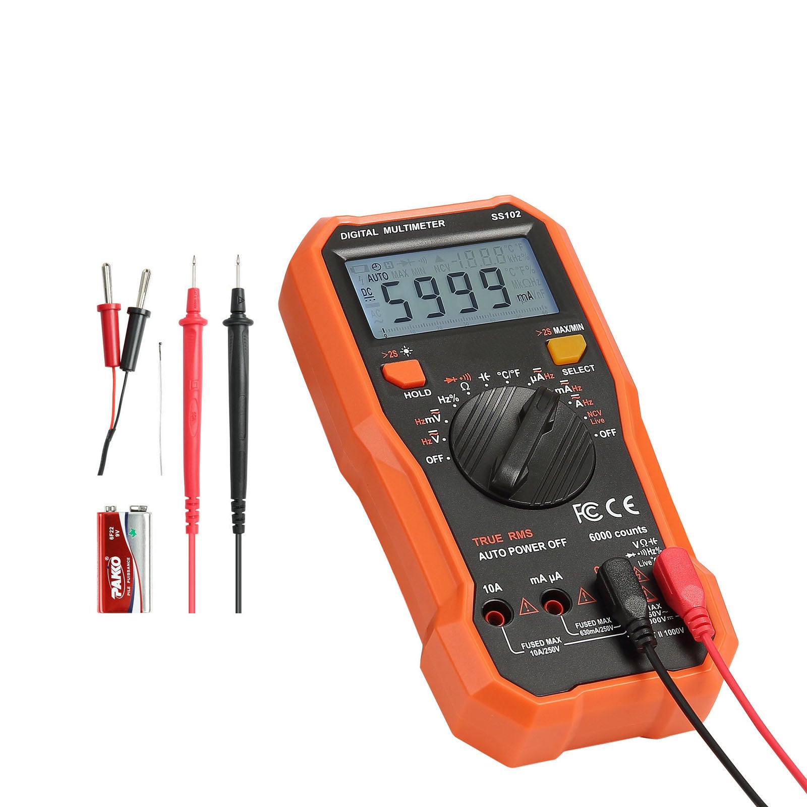 Multimetre numerique SucceBuy 6000 points, appareil professionnel pour ...