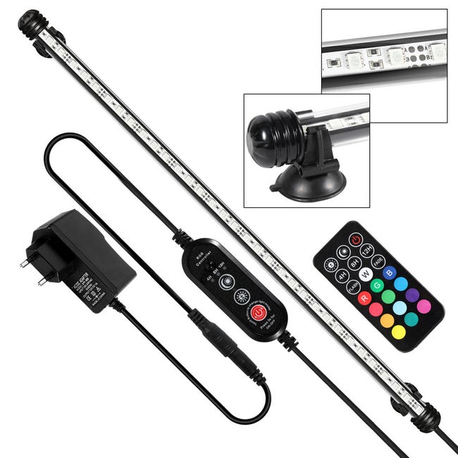Fouet D'Antenne LED Lumineux 3 Pieds RGB | Drapeau Américain & Télécommande RF | Pour Camion Buggy UTV
