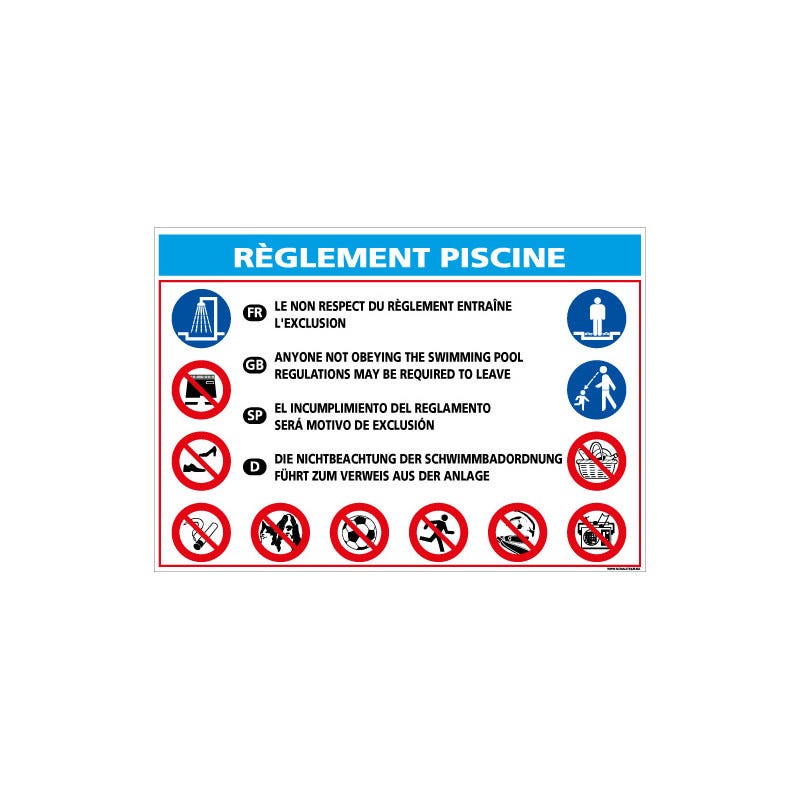 SmartSign Panneau « Règles De Piscine » | 25,4 X 38,1 Cm En Plastique SmartSign Panneau « Règles De Piscine » | 25,4 X 38,1 Cm En Plastique