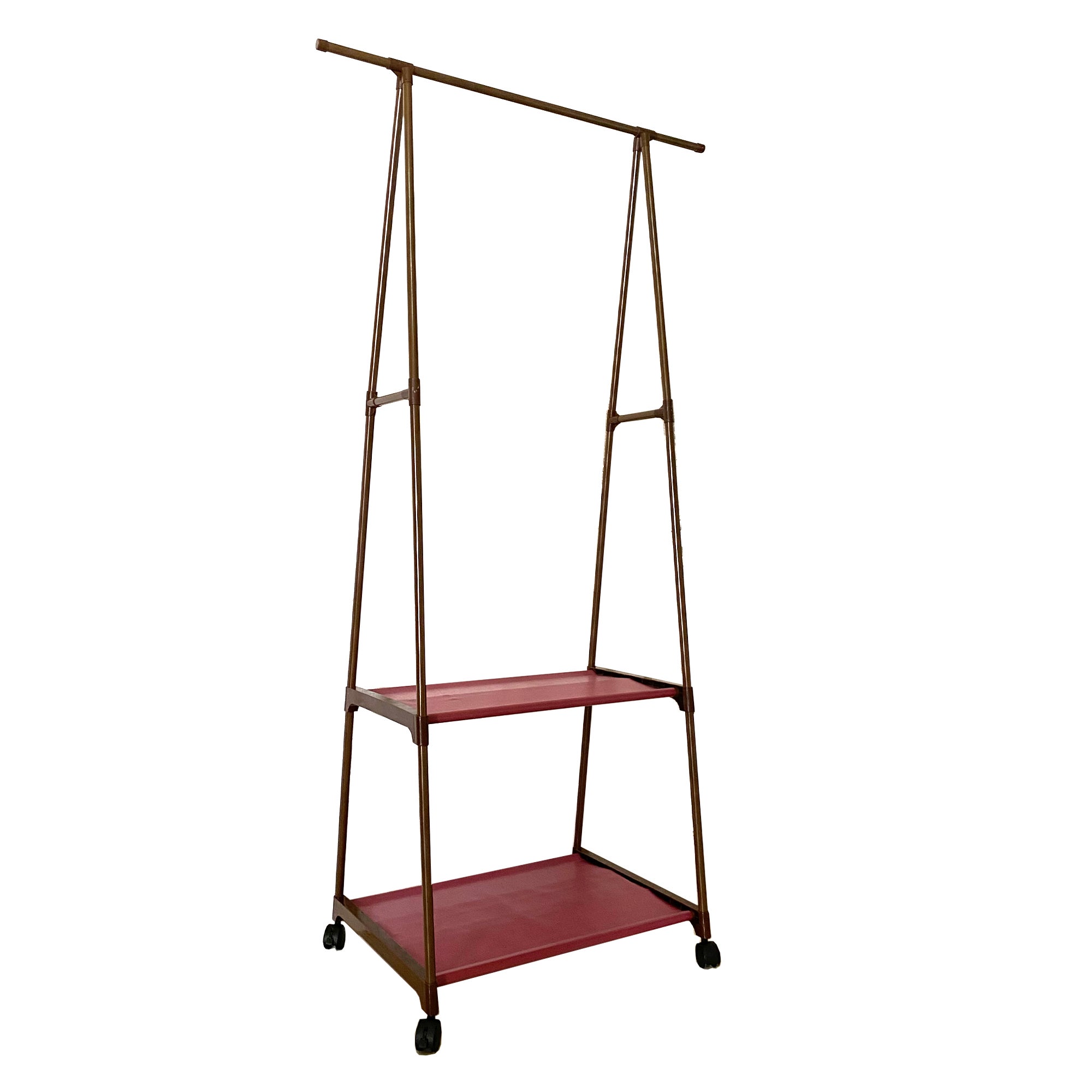 Portemanteau Âne Majestic Nyana Home 160x55x42cm 2 étagères, 1 barre supérieure Marron - 3