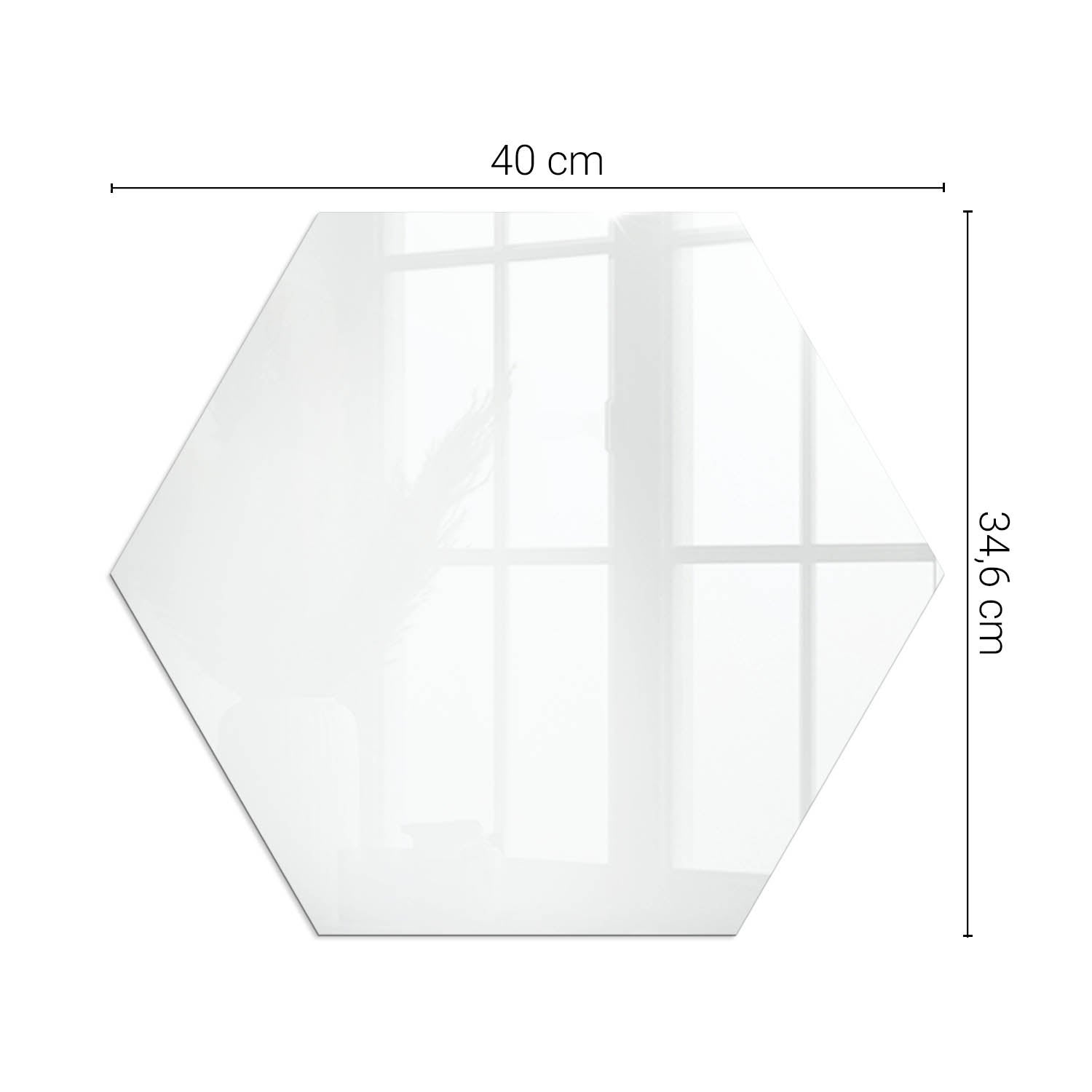 Ochronna szklana podkładka pod kominek - 40 cm - Kolor Biały - TULUP - 2