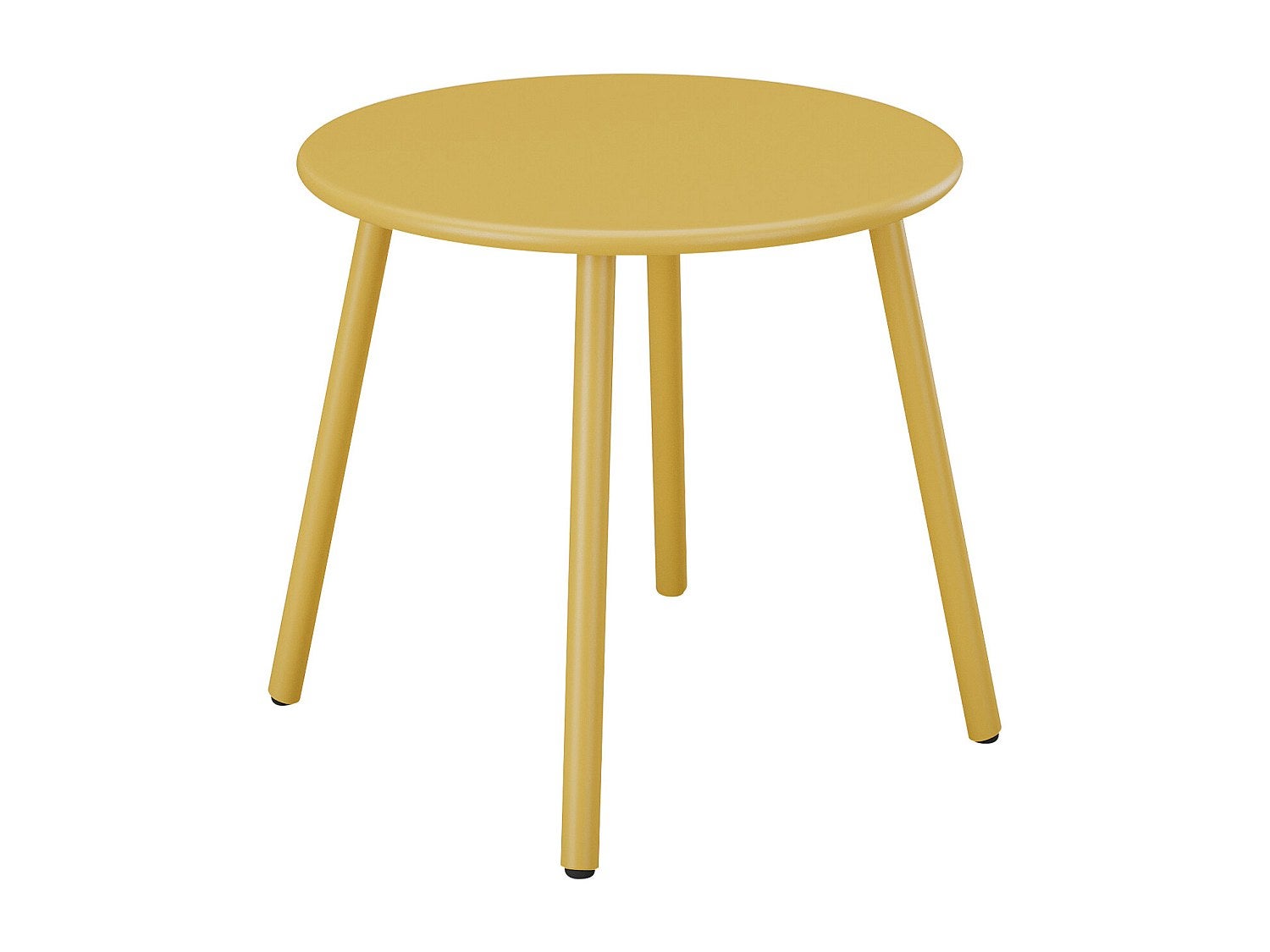 Stolik pomocniczy ogrodowy z metalu - Żółty musztardowy - MIRMANDE marki MYLIA
