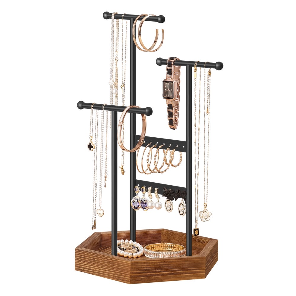 Songmics Negro Soporte De Joyas - Imagen 3