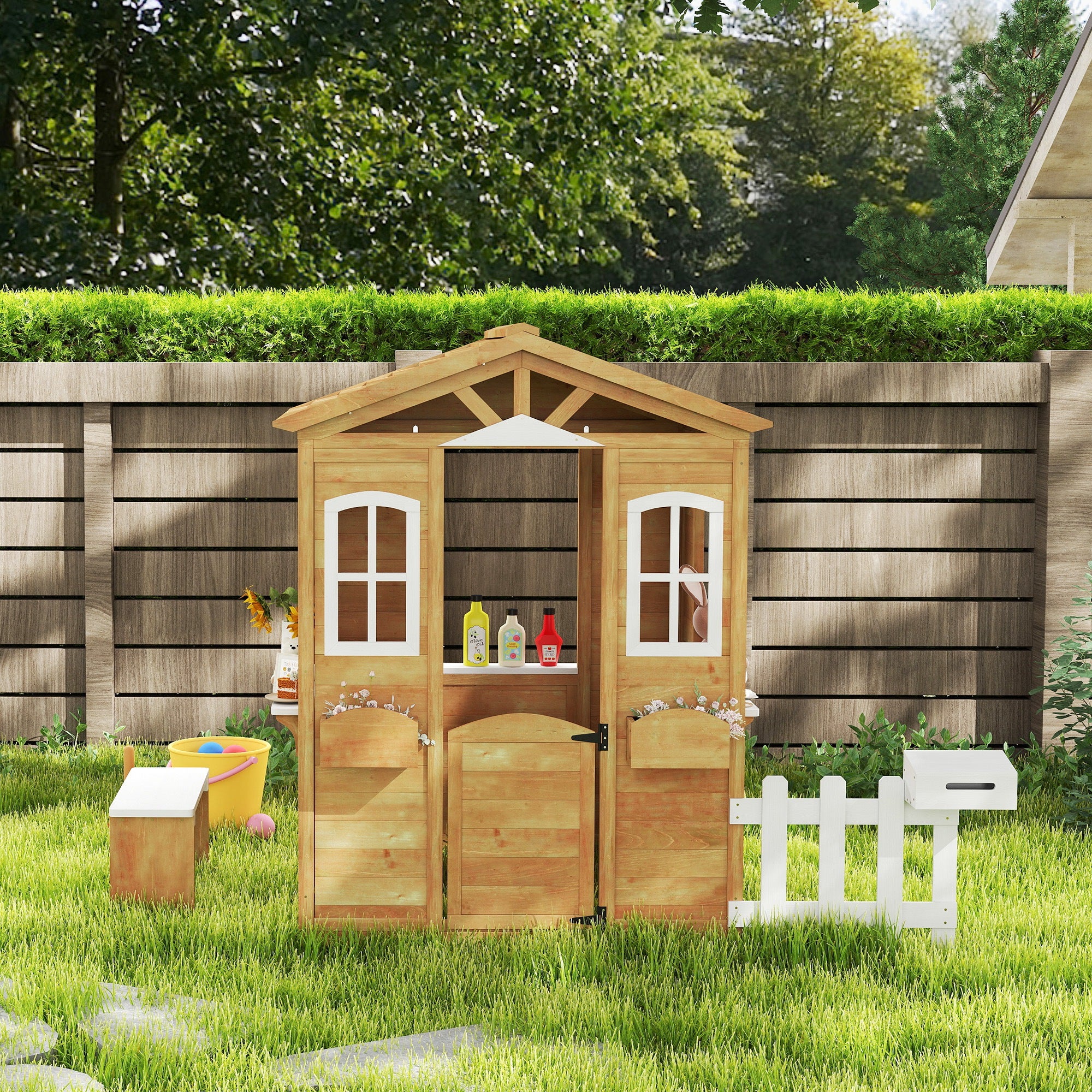Maison de jardin enfant bois de sapin Outsunny - 7