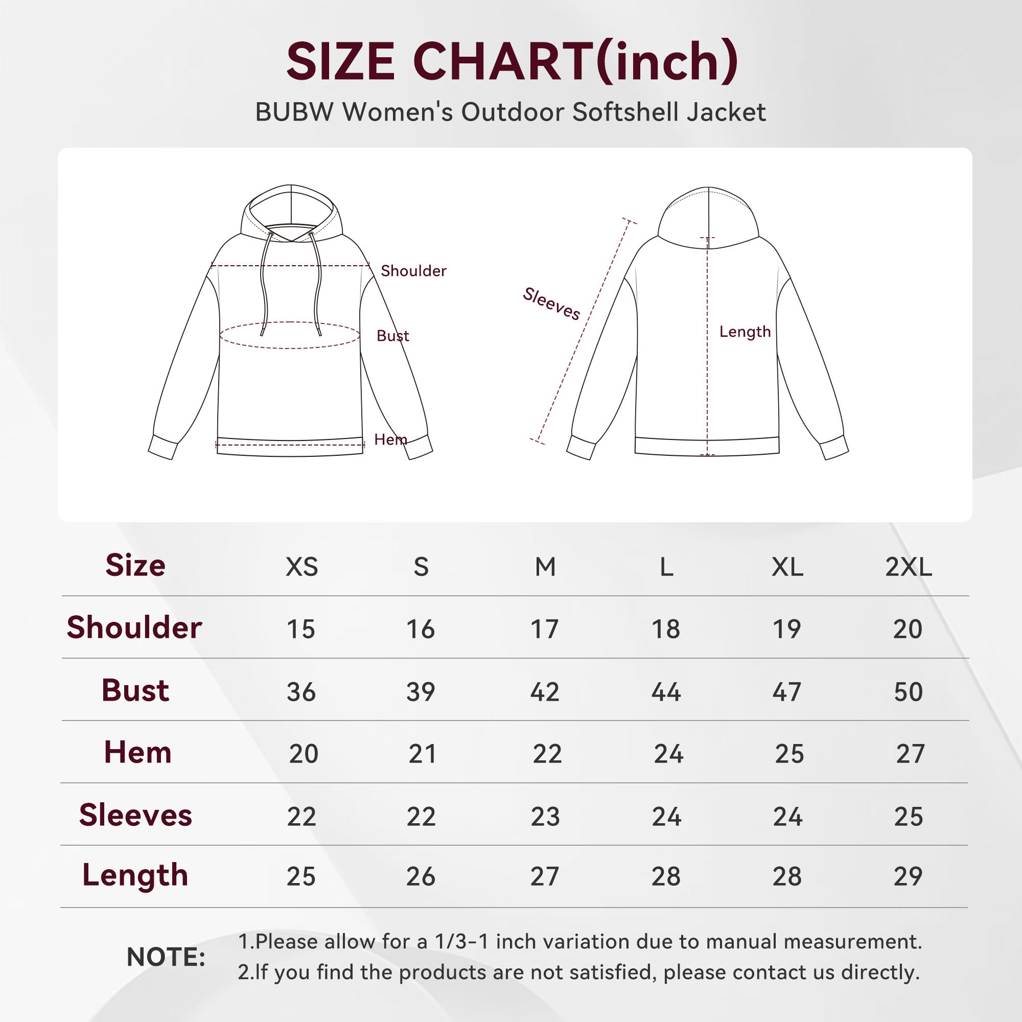 Veste de Travail à Capuche Taille M Blouson & Softshell Femme - Imperméable, Coupe-vent, Chaude et Respirante, avec Bandes Réfléchissantes - Bourgogne - 8