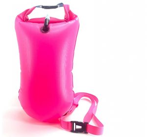 Bouée De Natation Haute Visibilité Pour Eau Libre - Gonflable PVC - Avec Ceinture - Rose - 45 X 35 Cm